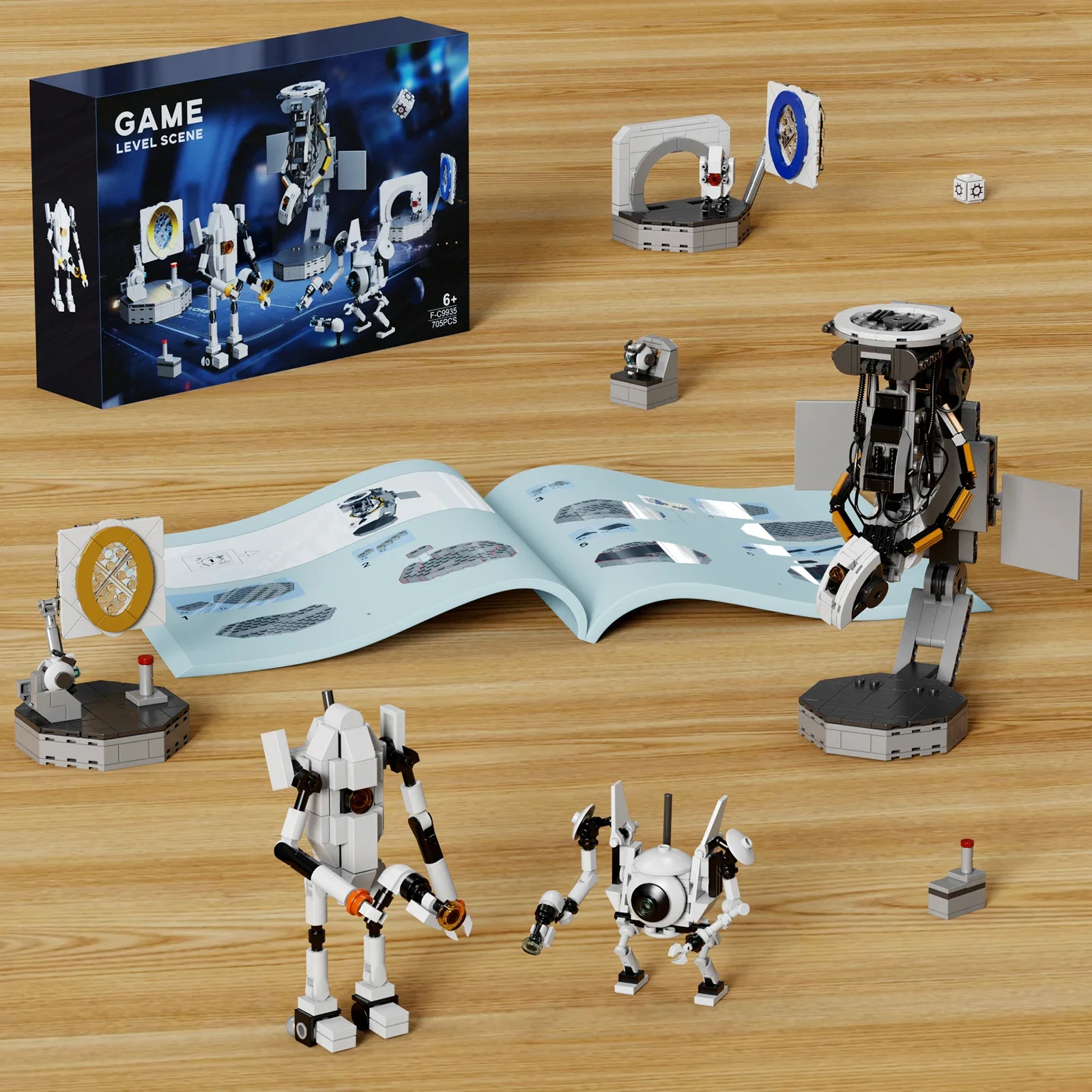 Hot Game Accessoires Verzenden Deur Bouwstenen MOC IDEA Serie Robor Uitdaging Scène Rekwisieten Mecha Model Kid Speelgoed Verjaardagscadeau