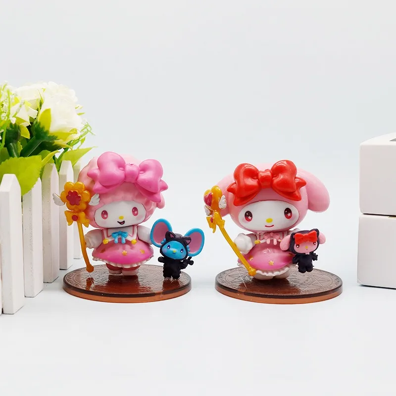 Sanrio boîte aveugle Kuromi Hello Kitty Figure nuit étoilée fête magicien série PVC table Collection décoration cadeaux mystère