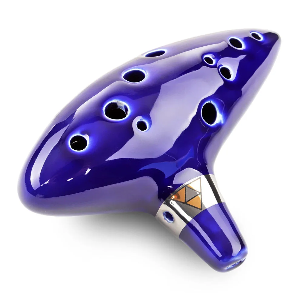 12 Hole Ocarina Tones Alto C with Song Book Display Stand Neck Cord Protective Bag Gift for Children Beginners 1SET