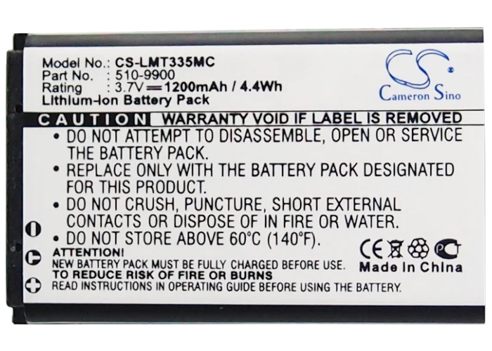 

GreenBatteryPower CameronSino 1200mAh 3.7V 4.44Wh Camera Li-ion Battery for Polaroid DVG-720E,RL-6C, Liquid Image Summit 335