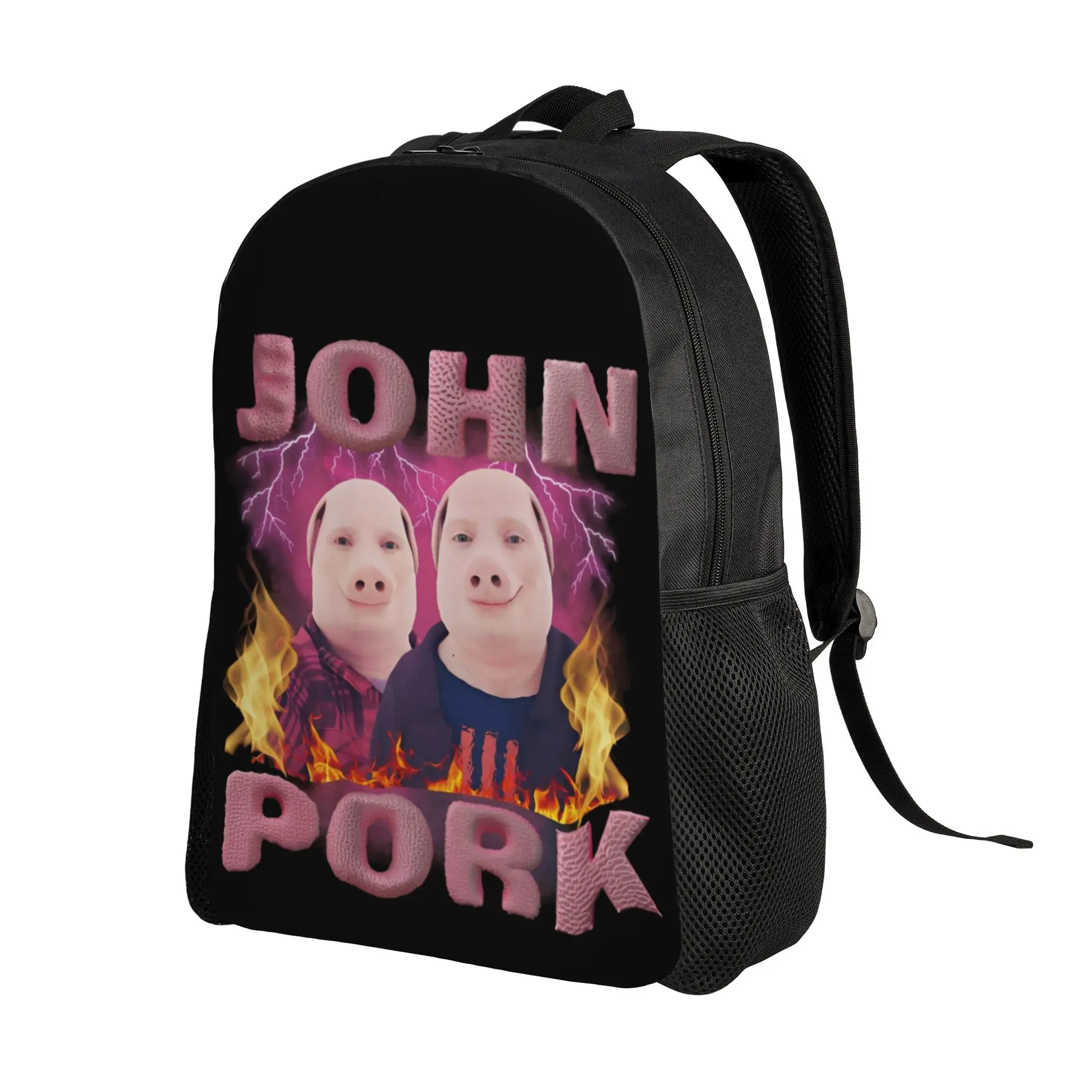 John Pork Is Calling Answer Call Phone Backpack Funny Pig Meme Leisure Backpacks Youth Lightweight High School Bags Rucksack