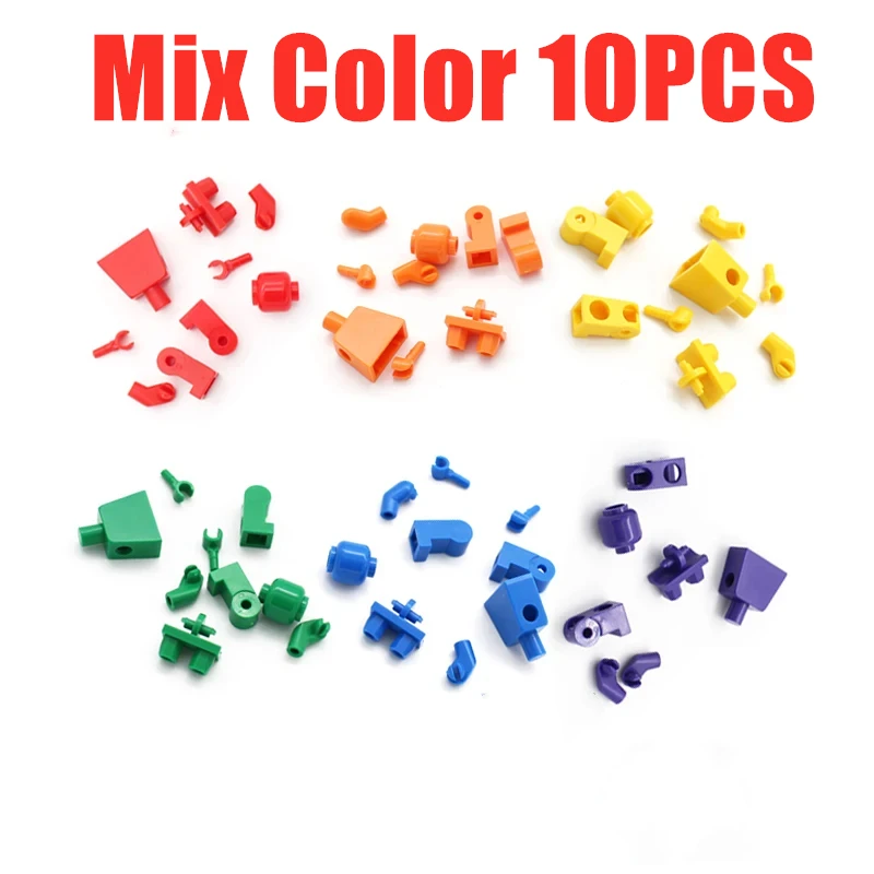 G-MOC 10Pcs/lot Buildings Blocks Solid Color Mini Doll Brick 40 Colors Figures Bricks MOC Accessory Display Toys Kids Gift