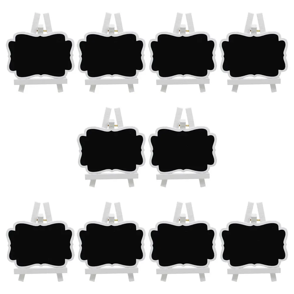 10 pçs mini quadros de madeira pequenos sinais de quadro reutilizável exibição de mesa festa buffet etiquetas de alimentos suprimentos de catering