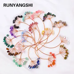 1PC Natural Crystal Tree DIY Healing Rose Quartz Gemstone Handmade Semi-finished Jewelry Accessories Production