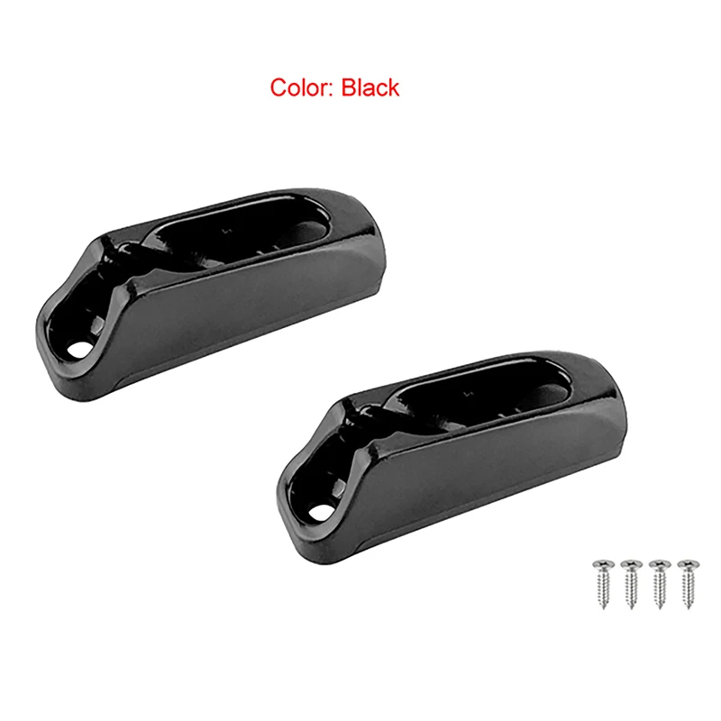 Corde Autobloquante en Nylon Noir pour Bateau, 2 Pièces, Tendeur de Barrette pour Canoë Kayak Surf, Accessoires Marine
