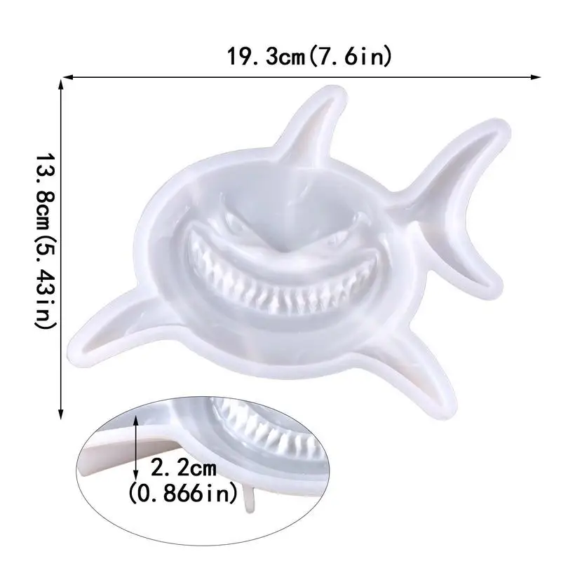 Silicone Resin Molds Vivid Scary Animal Molds Silicone Shark Mould Flexible DIY Accessories For Home Decors Craft Making