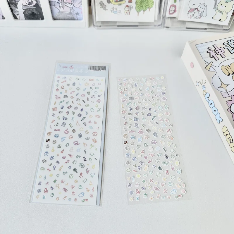 Cute Cartoon Little Pattern Deco Sticker Hand Account Star Card Photo Album Planner Scrapbook Notebook Diary Decorative Stickers