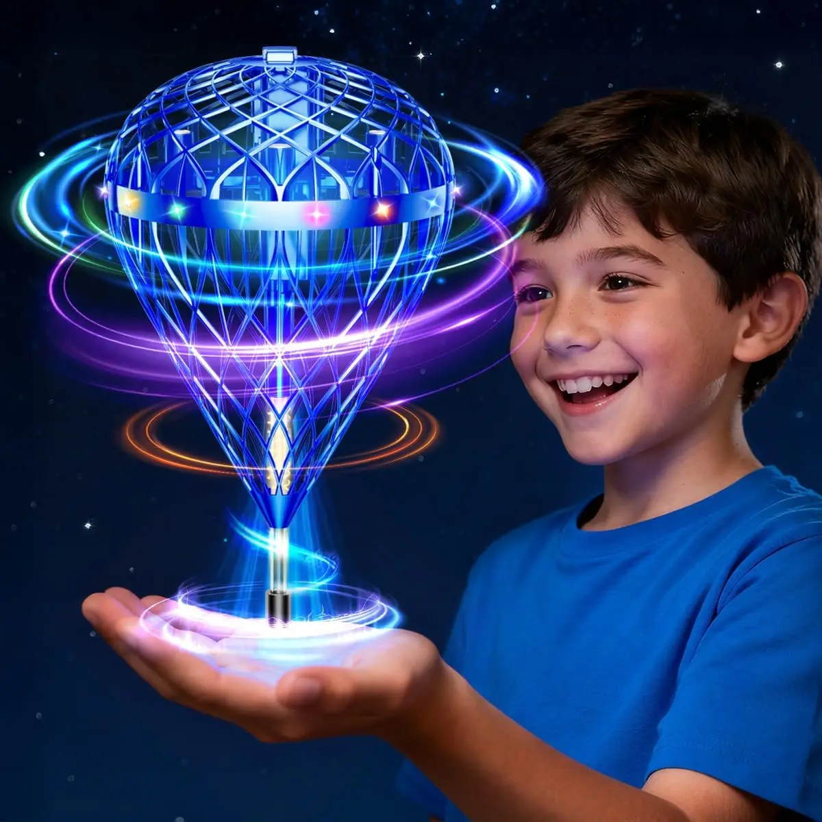

Flying Orb Ball Toy for Kids Hand Controlled Hover Flying Ball with LED Lights Indoor Outdoor Interactive Toy Motion Sensor Gift