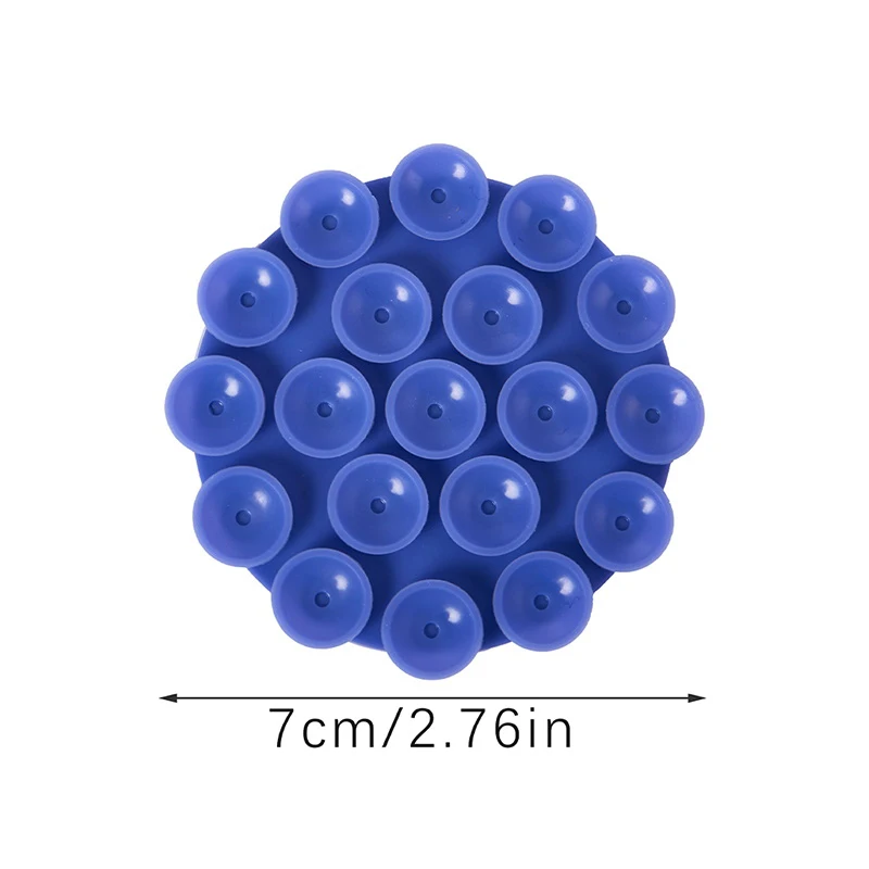 7cm Round Double Side Silicone Suction Pads For Mobile Phone Fixture Suction Cup Backed Adhesive Rubber Sucker Pad For Fixed Pad