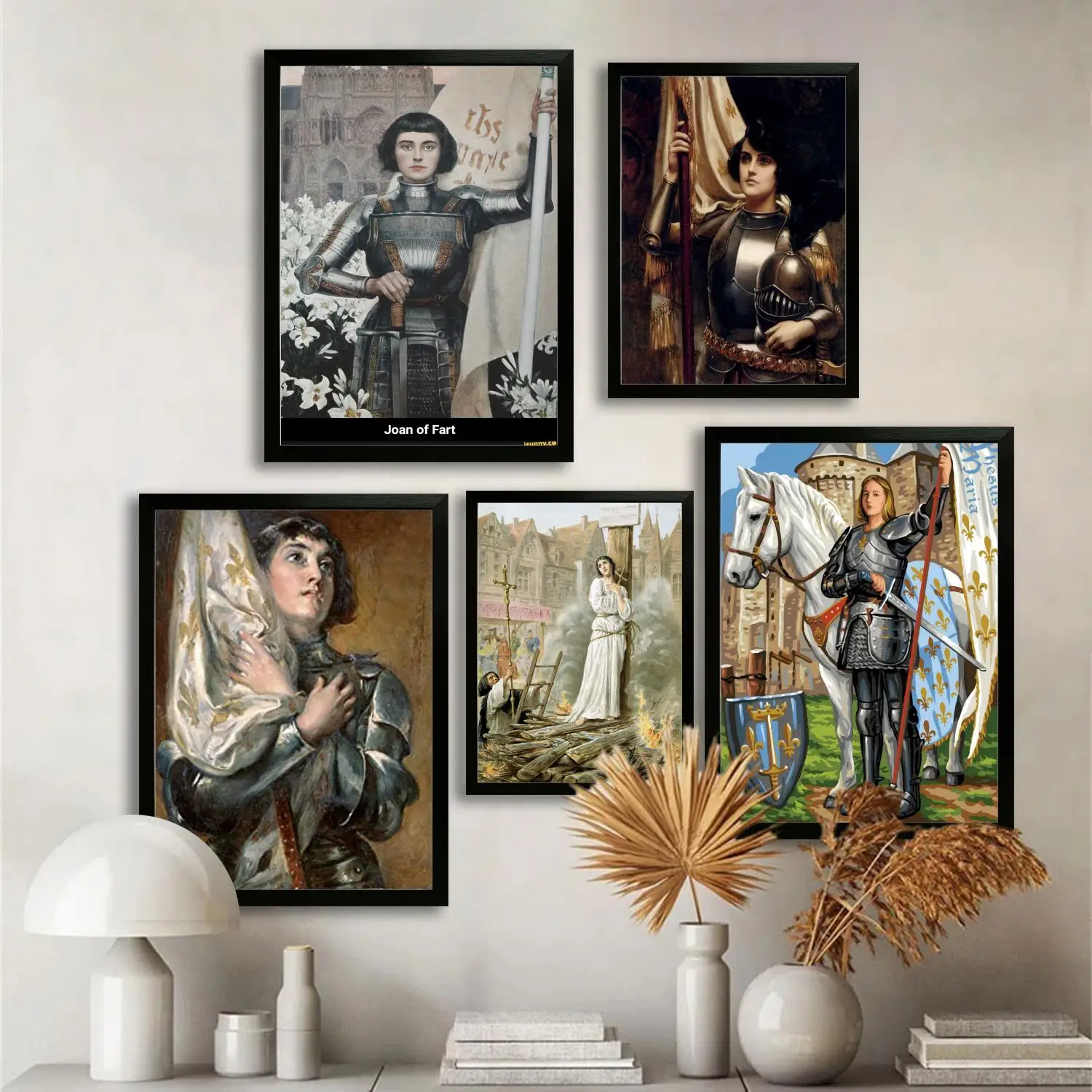Póster artístico en lienzo de San Juana de Arco, arte de pared, impresión de imágenes, familia moderna, decoración de dormitorio, carteles, pintura decorativa