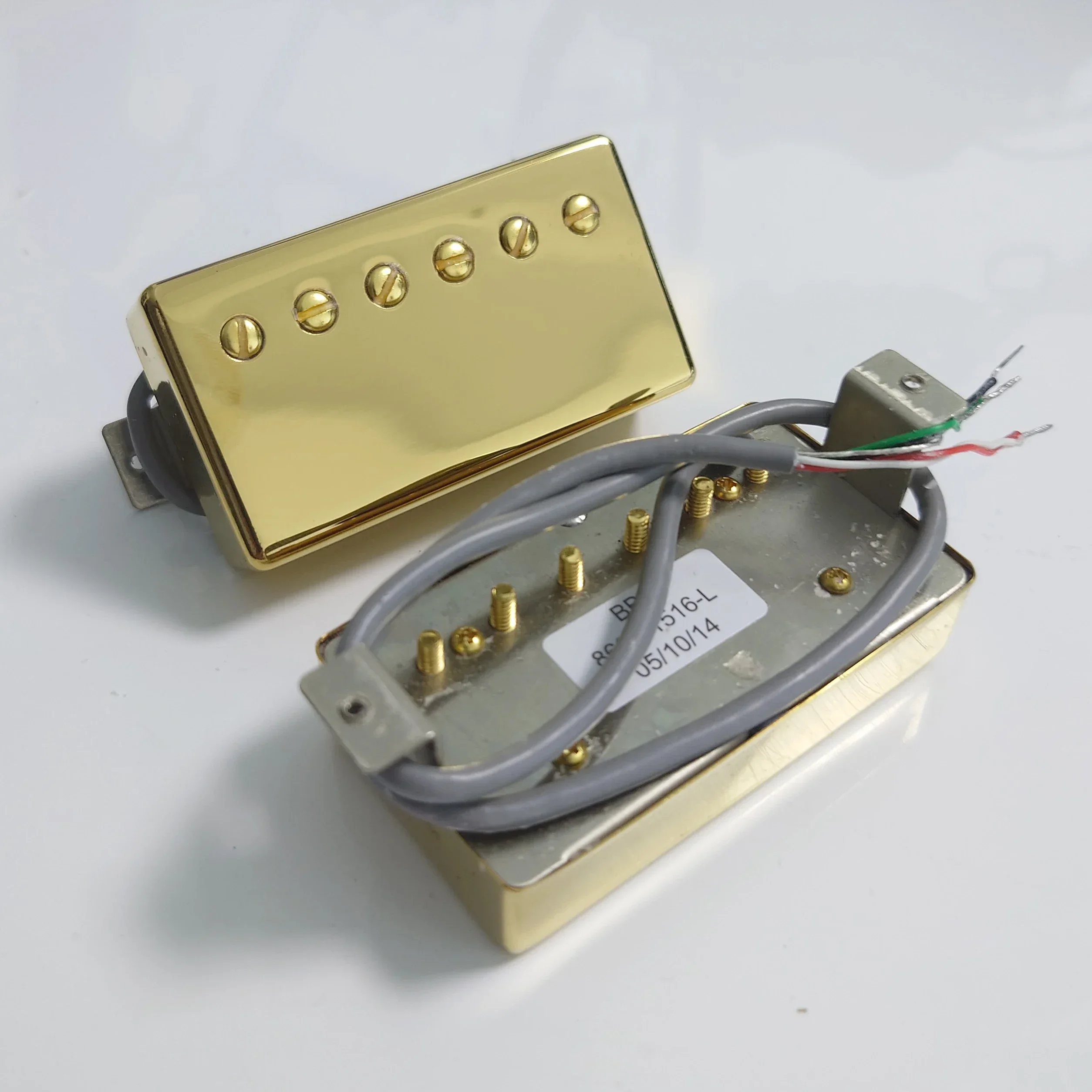 

Electric Guitar Neck & Bridge Pickups Set Alnico II Humbucker Pickup Set for LP Guitar Parts,Chrome/Gold Choose