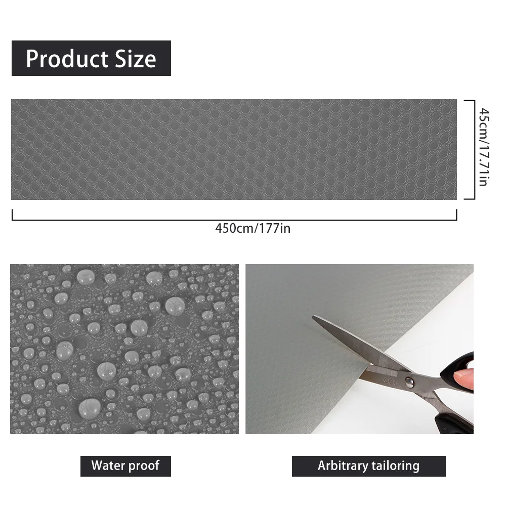 Drawer Liners EVA Anti-slip Kitchen Shelf Liner Drawer Mat Tableware Mat Cabinet Liner for Kitchen Shelves Drawer Table Mat