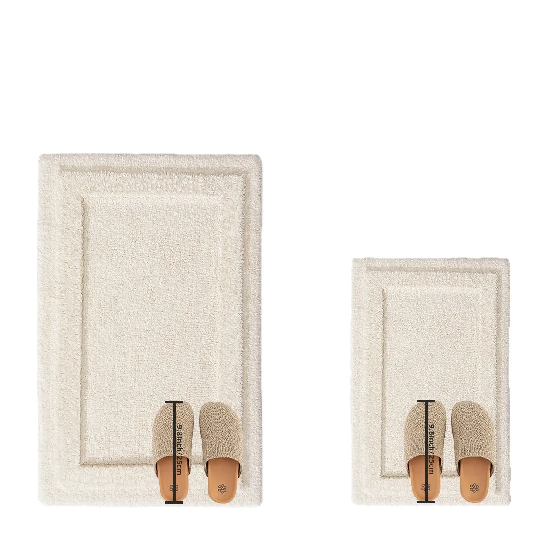 

PYH high-end hotel bathroom absorbent floor mat thickened pure cotton toilet door non-slip floor mat machine