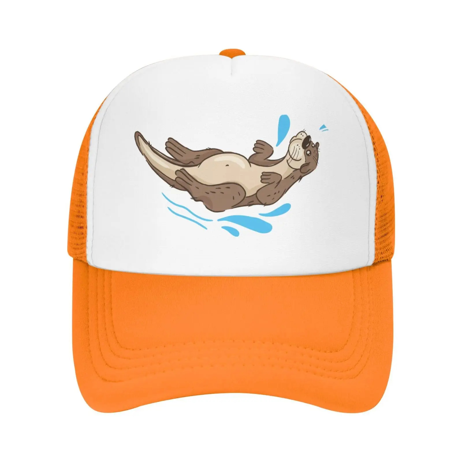 

Cute Otter Cartoon Summer Baseball Cap Mesh Hat Adjustable for Men Women Sports Breathable Fashion Daily Travel Outdoor