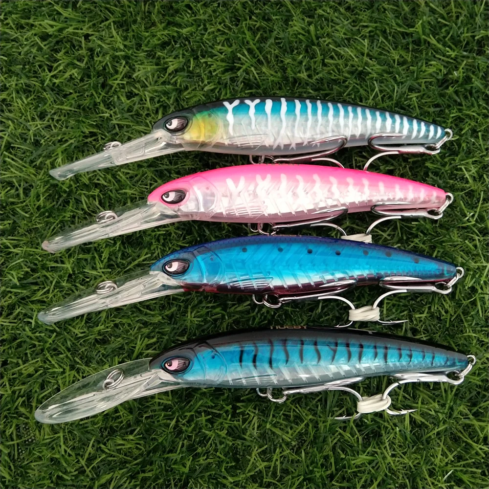 Noeby 4pcs 140mm 47g 180mm 94g Trolling Minnow Fishing Lures Floating Wobblers Hard Bait for Big Game Saltwater Fishing Lure