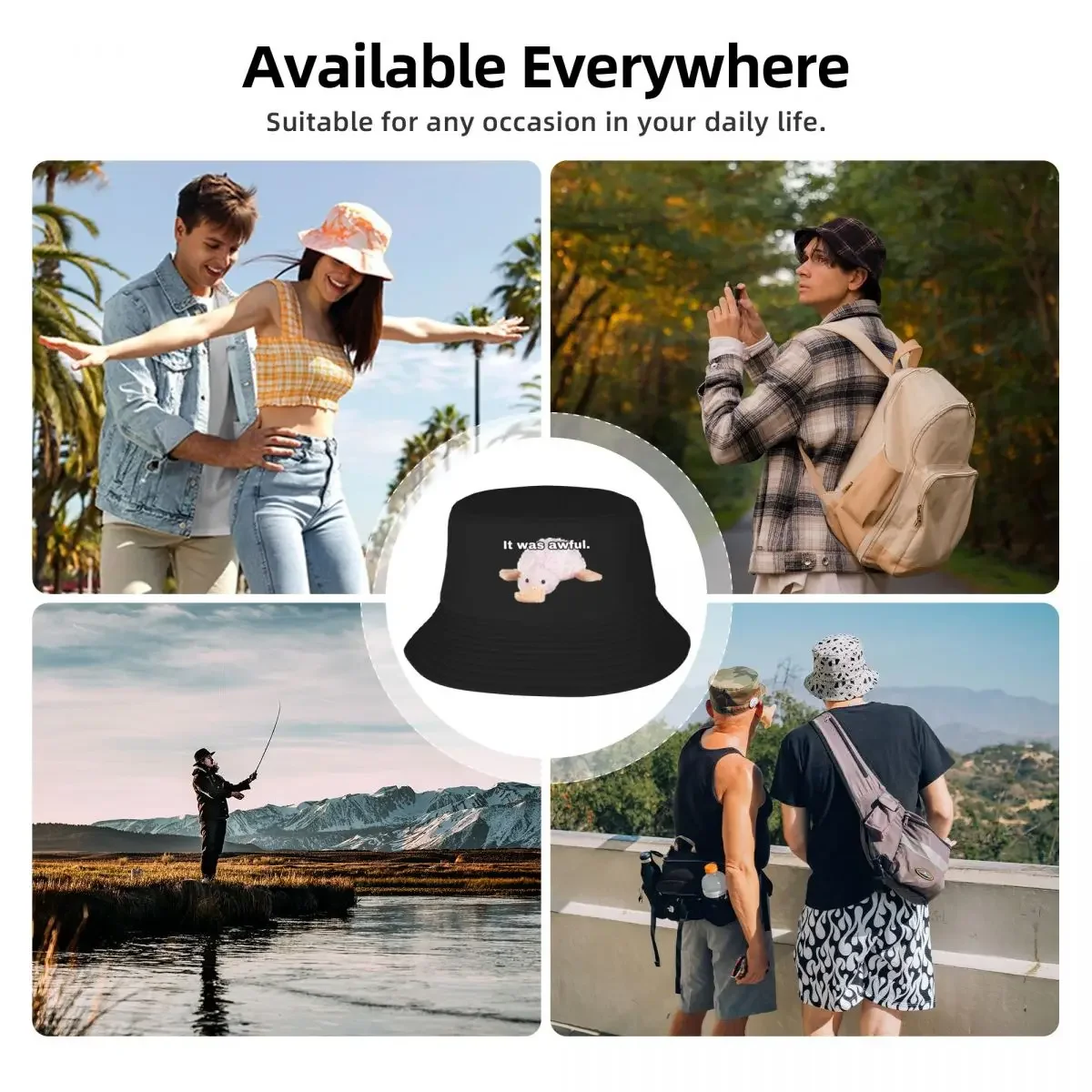 Webkinz waddles googles it was awful meme Bucket Hat Trucker Hat Big Size Hat  Bobble Luxury Woman Men's image 6