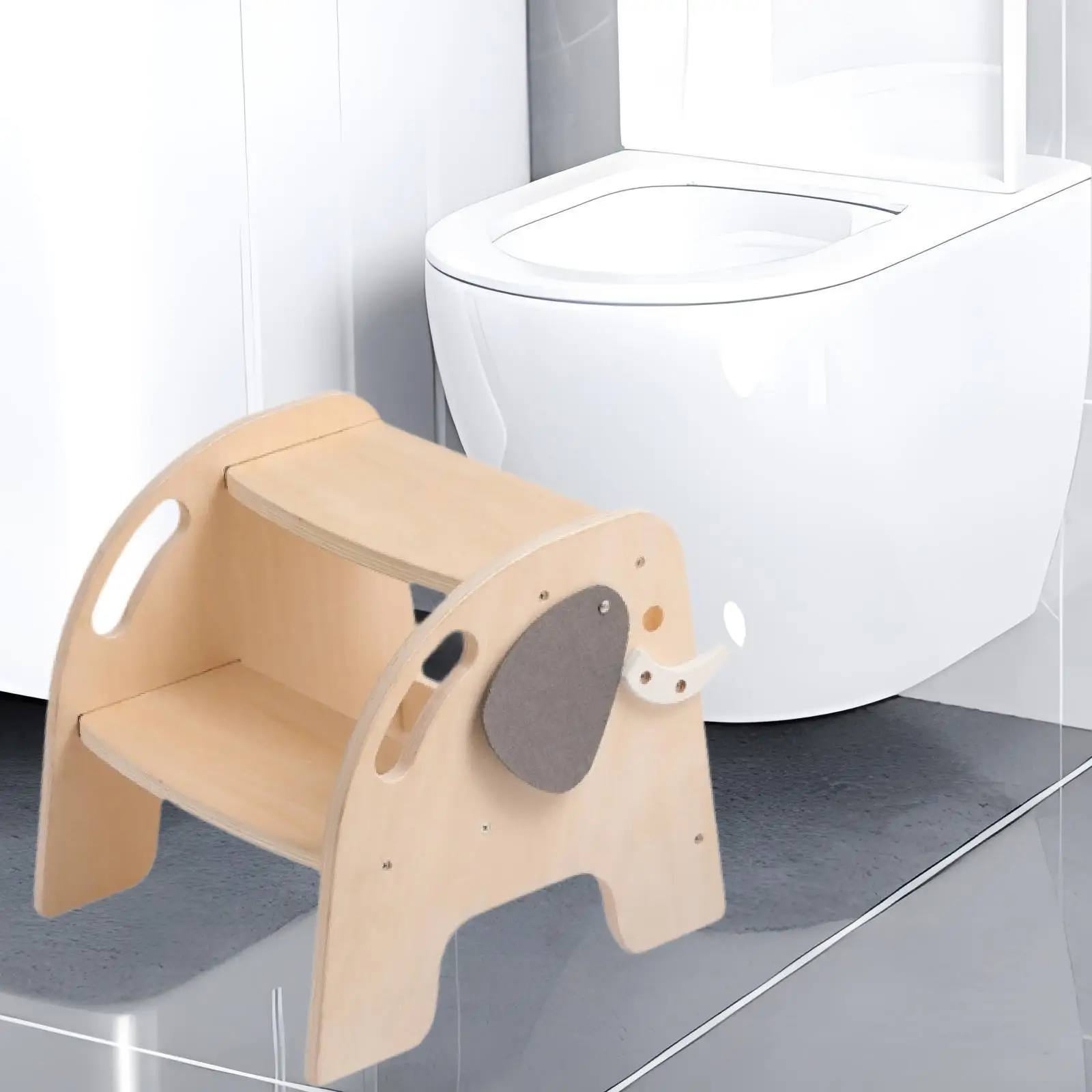 مقعد متدرج عالي التحمل محمول مع مقابض أثاث لحوض الحمام بجانب السرير وغرفة النوم والبنات والأولاد #3