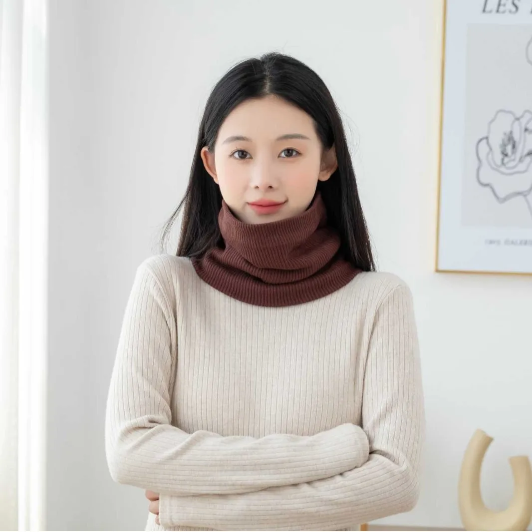 Cachecol de Cashmere Simples e Versátil para Mulheres, Quente e Tricotado para Primavera, Outono e Inverno