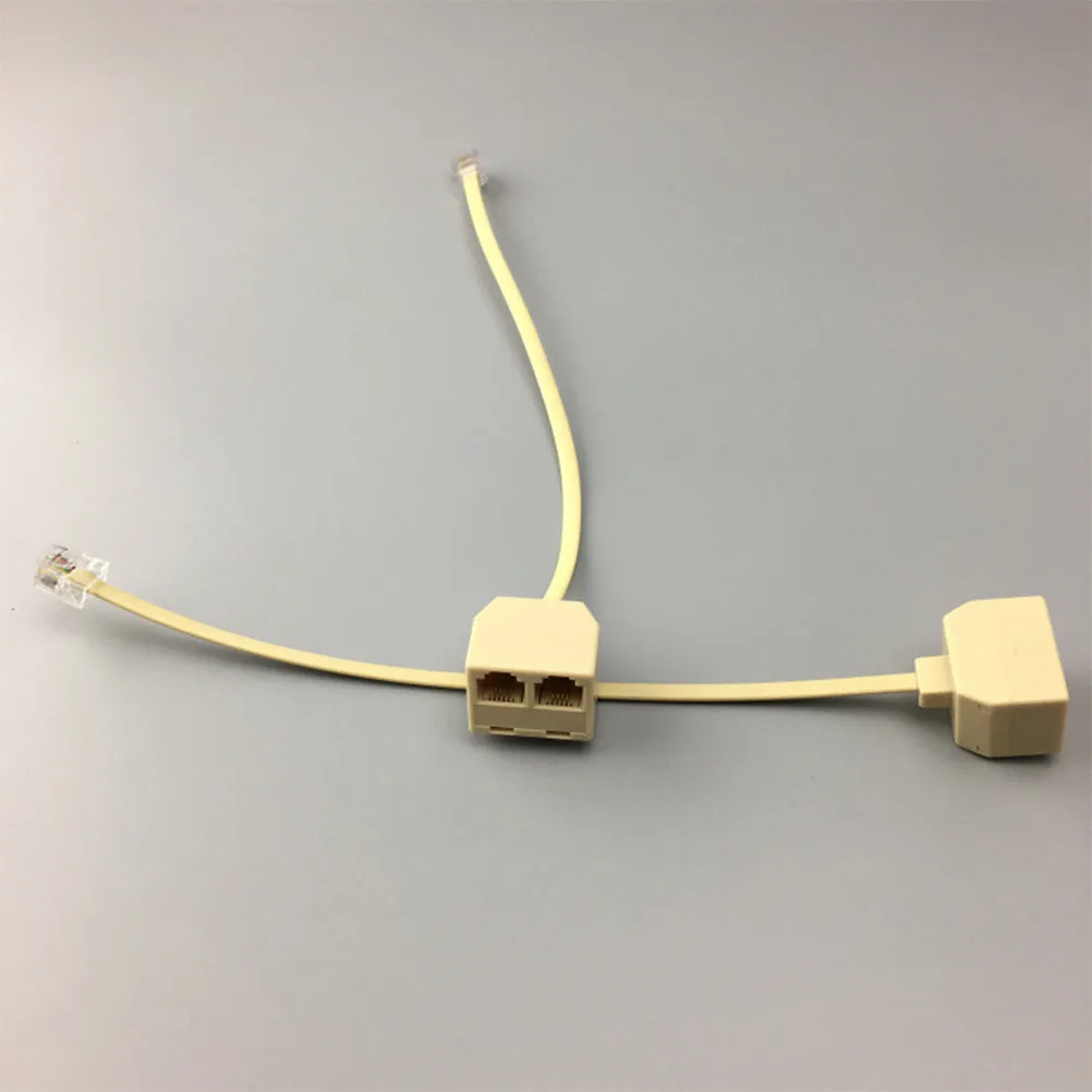 5Pcs Rj11 Male to Female Socket Splitter for Landline Telephone Two Way Phone Line Splitter Adapter Allows Simultaneous Calls