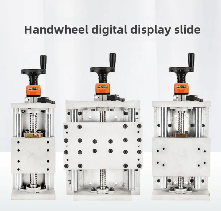 Hand crank manual digital display slide ball screw linear guide display motion module handwheel heavy cross lift
