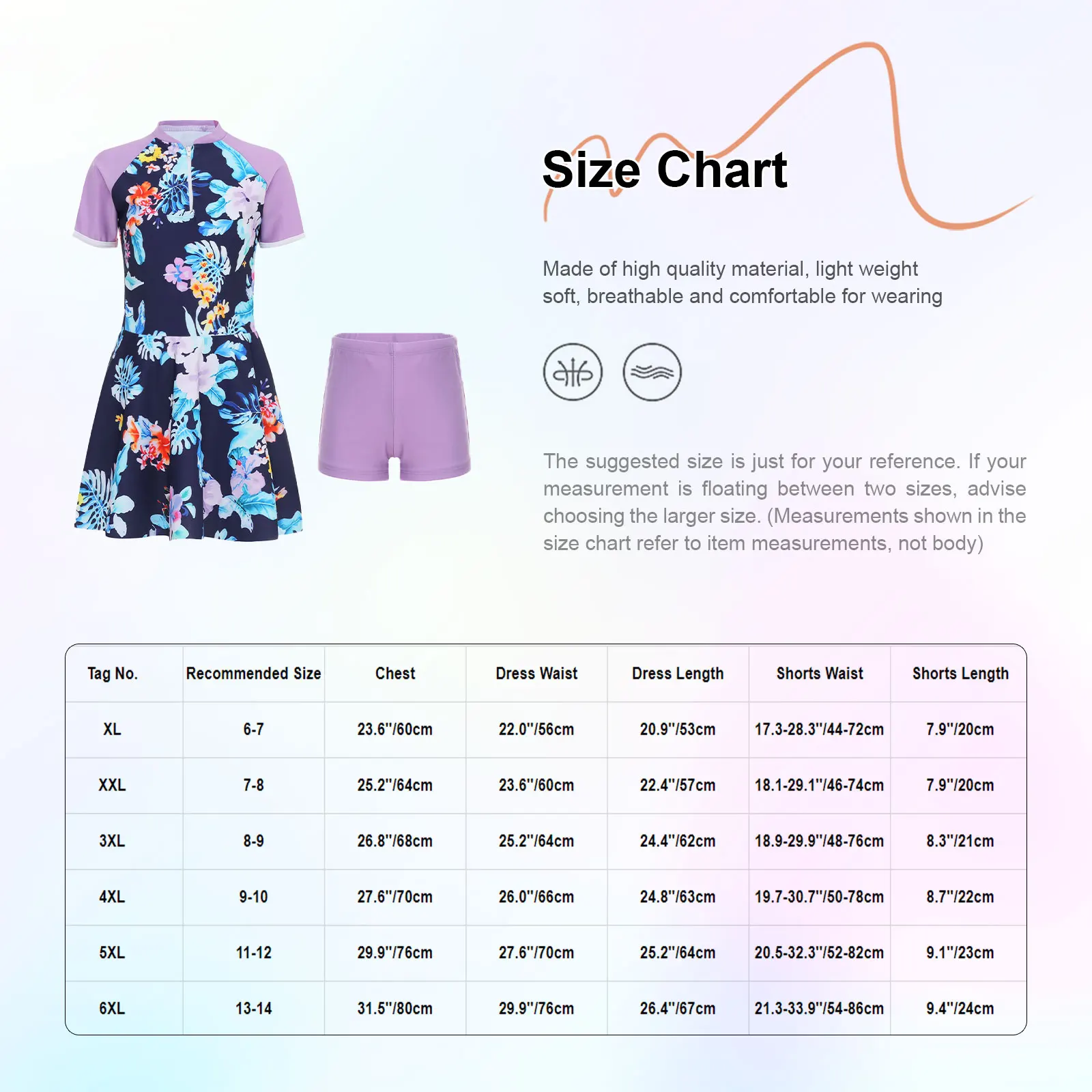 Kids Print Swimsuits Girls Short Sleeve Print Swim Dress with Shorts Swimming Suit Pool Beach Bathing Suit Rash Guard