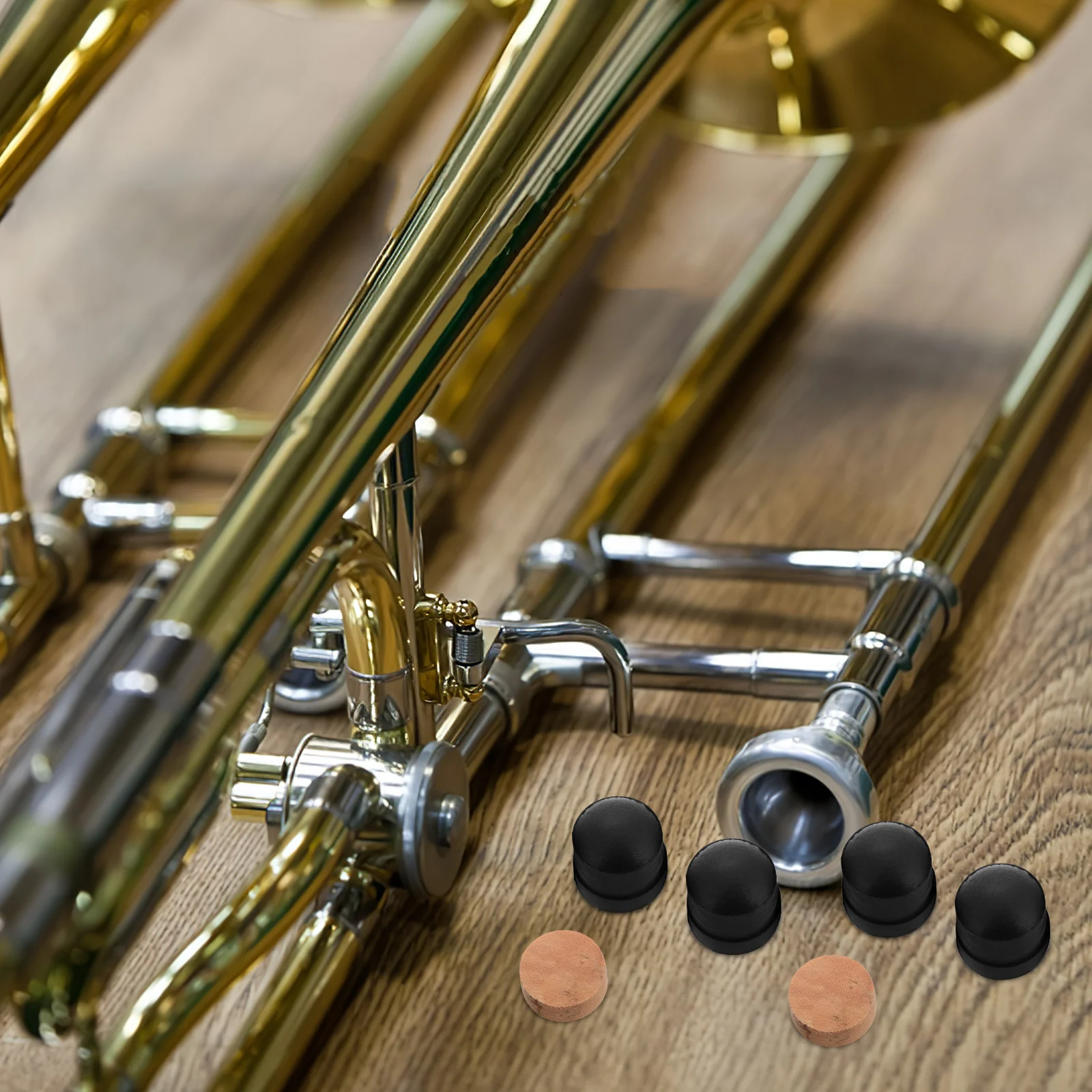 

10Pcs Trombone Water Key Set Slide End Bumper Cork Pad Stoppers Replacement Repair Brass Instrument Accessories