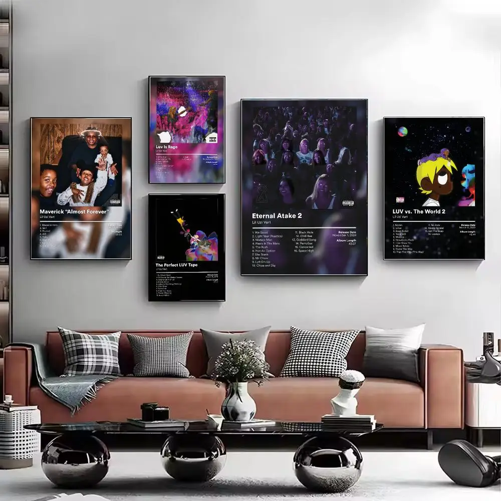 Rapper L-Lil Uzi Vert Poster HD Decorative Wall Art Aesthetic Home Decor for Living Room Bedroom Café Office Modern Stylish Gift