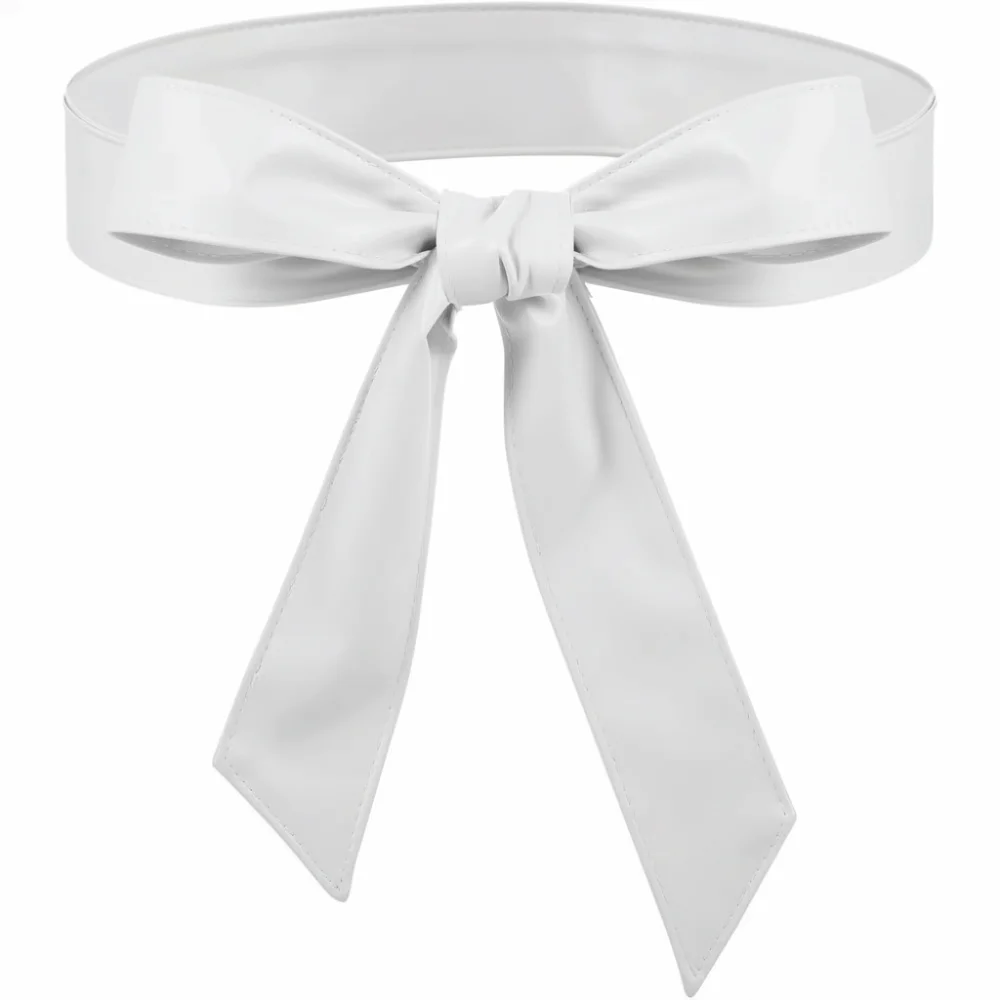 

Повседневные универсальные ремни из искусственной кожи без пряжек, однотонные ремни с галстуком для платья, классические мягкие ремни с бантом для платья, пальто