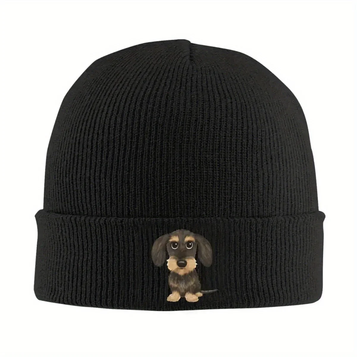 New Wirehaired Dachshund Cute Wire Haired Wiener Dog Warm Knitted Cap Hip Hop Bonnet Hat Autumn Winter Outdoor Beanies Hats