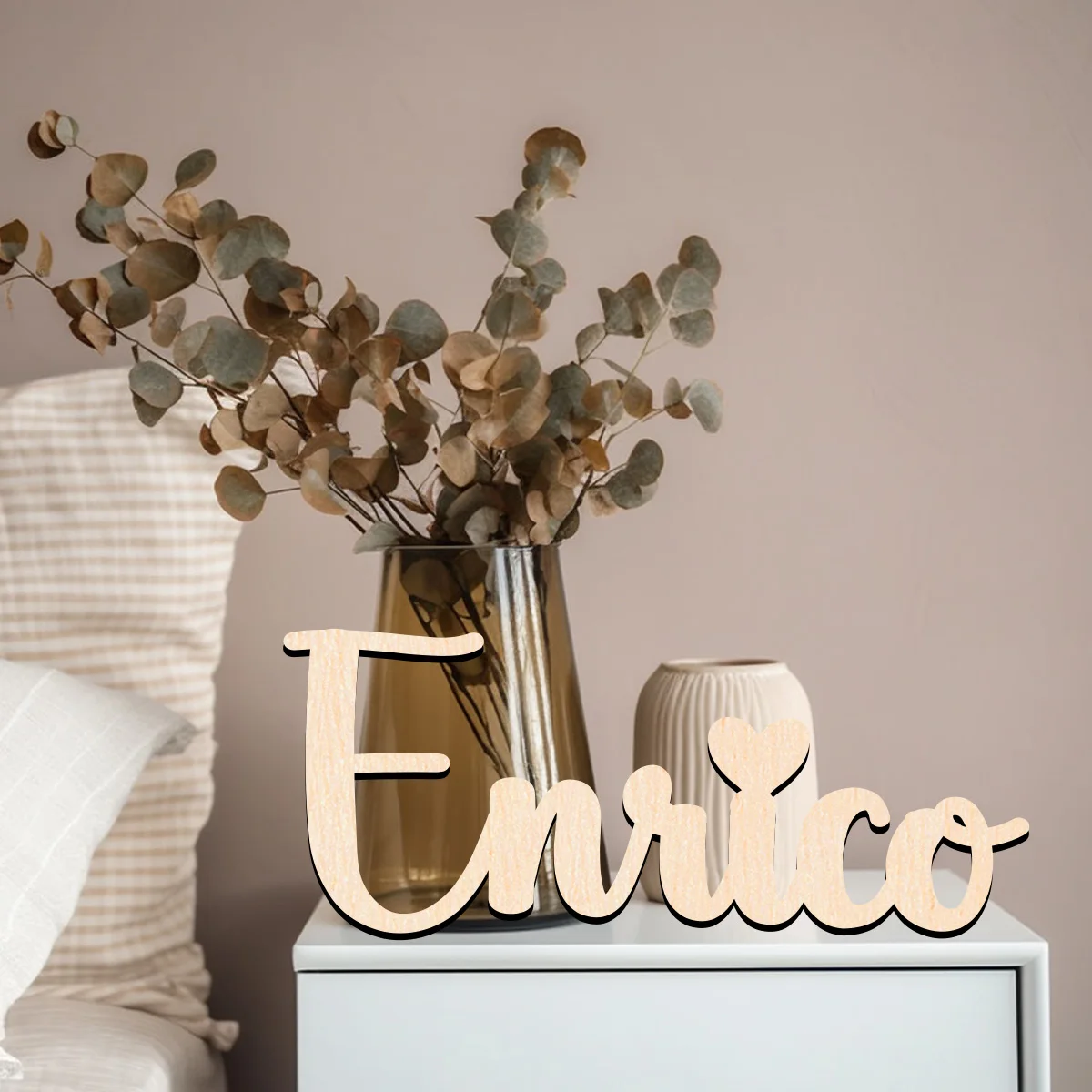 1 pc darren example Customized Text Wooden Sign Traditional Style Tabletop Decorative Plaque for Bedroom