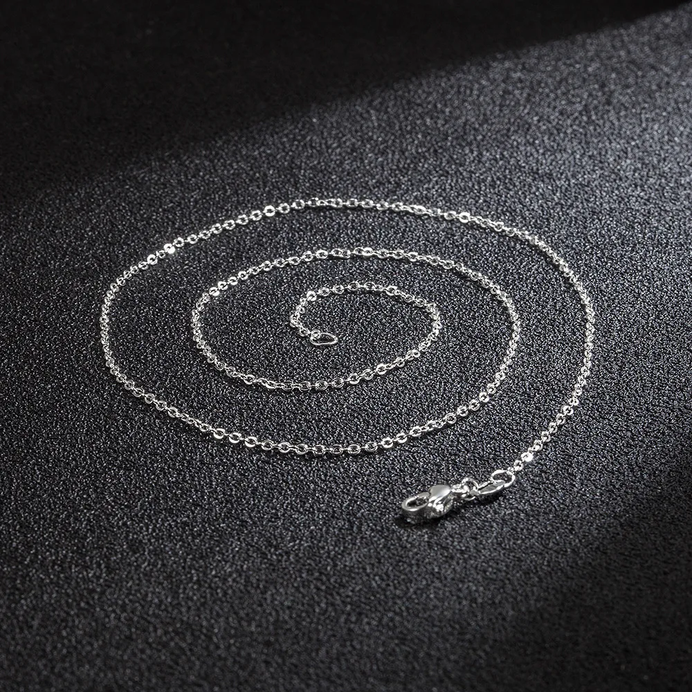10/5 pcs 925 Silver platinum Gold Color Flash O Cross Chain Necklace Women Girls Jewelry