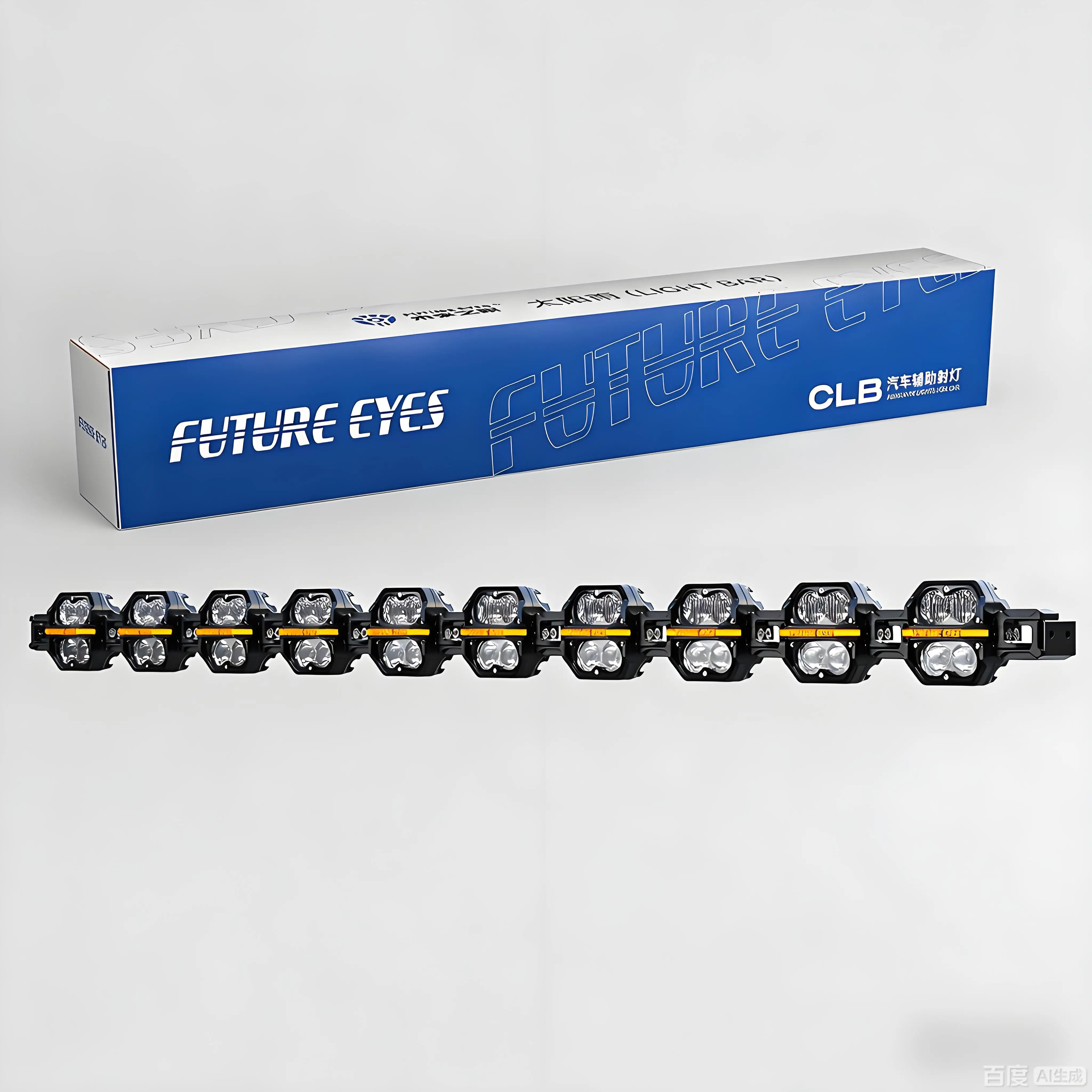 Future Eyes CLB-50 - LED Light Bar 51in, 10 LED Linkable Roof Bar Light Kit System 48000 Lumen 500 Watt, Cool DRL, Strobe