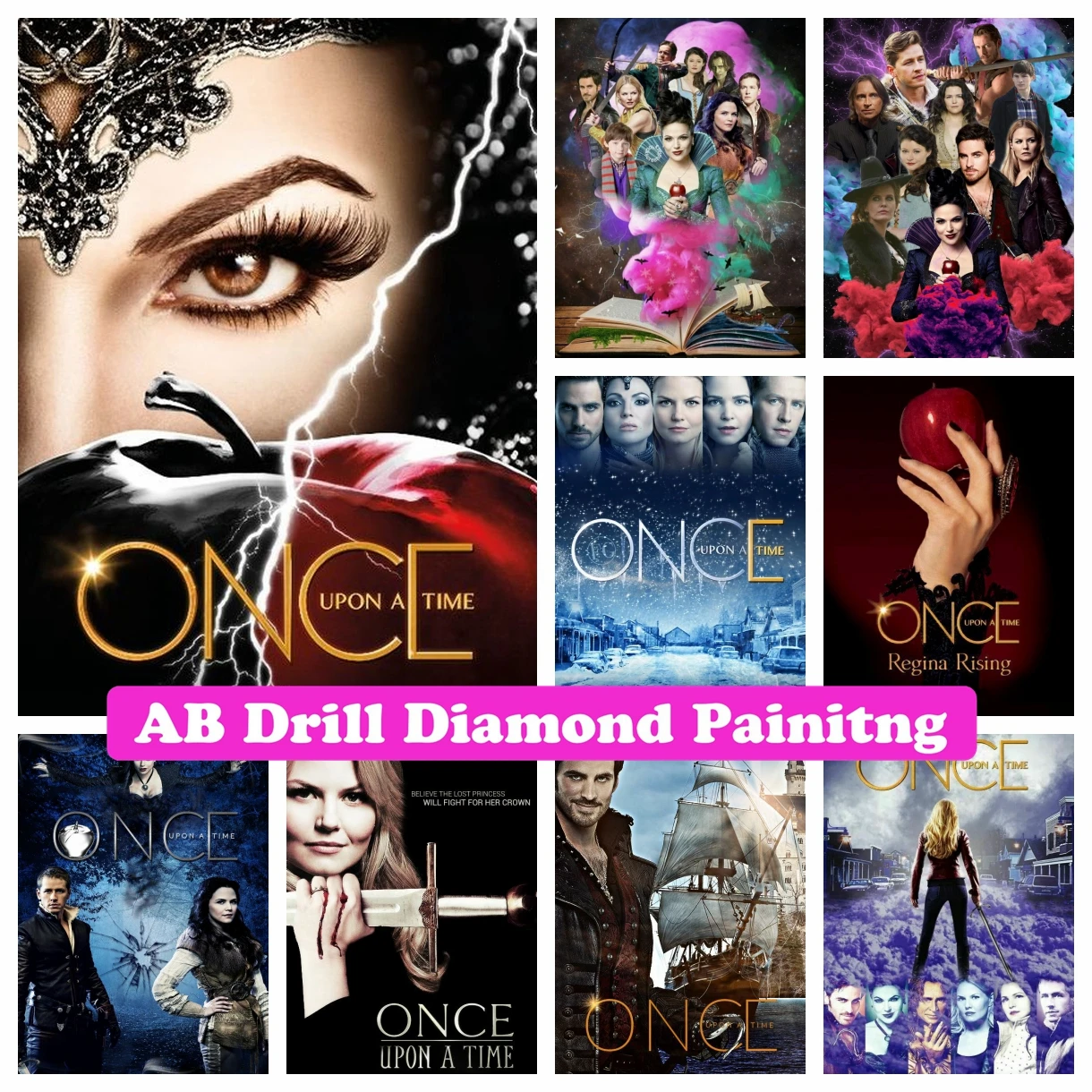 

Once Upon A Time Movie 5D AB Diamond Painting Mosaic Embroidery Horror Film Cross Stitch Handmade Craft Rhinestones Home Decor