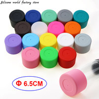 18 Colors 6.5CM Silicone Heat Insulation Bottom Cover 65MM Cup Bottom Cover Anti Slip Sleeve Sheath Coasters Bottom Ring