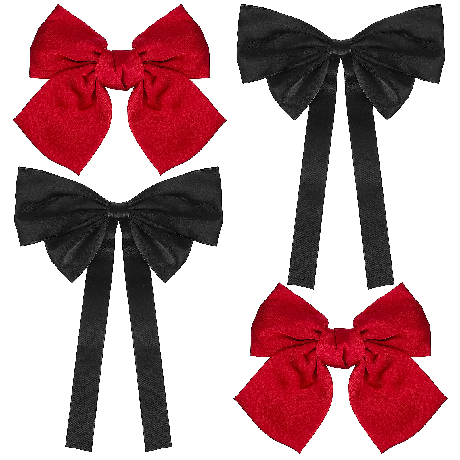 

4 Pcs Bow Hair Clips Vintage Ribbon Hair Bows Bows for Girls Women Party Engagement Wedding Accessories Hairpins