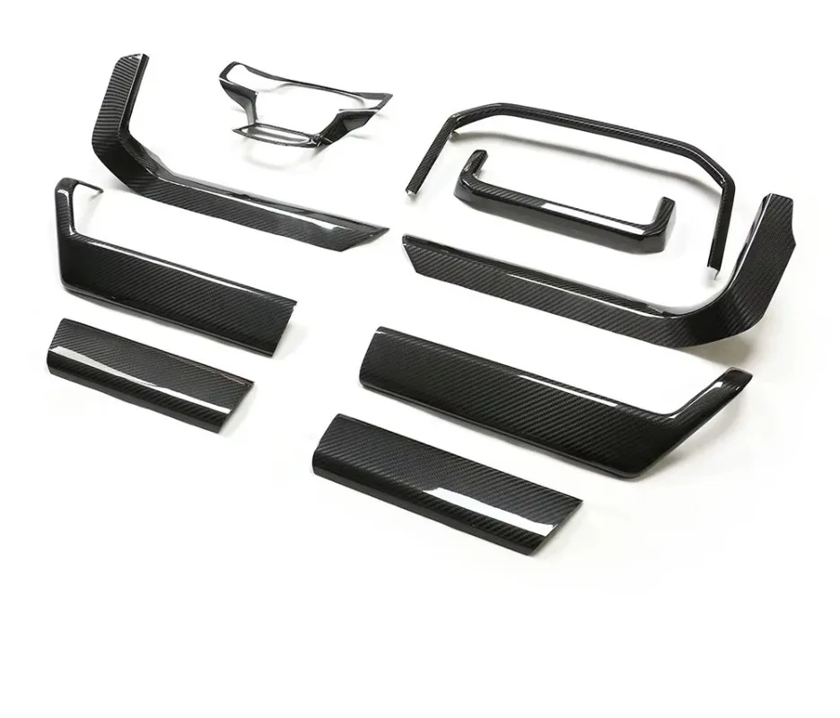 F-150 Dry Carbon Fiber Interiors for FORD F150 Raptor Heritage 2019+ Stick on Carbon Inner Trim Console Screen Frame Door Handle