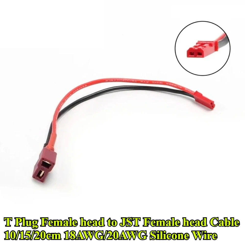 

RC Battery Adapter Cable T Plug to JST Male/Female Connector Cable 18AWG/20AWG Silicone Wire for FPV Drone Airplane Car Parts