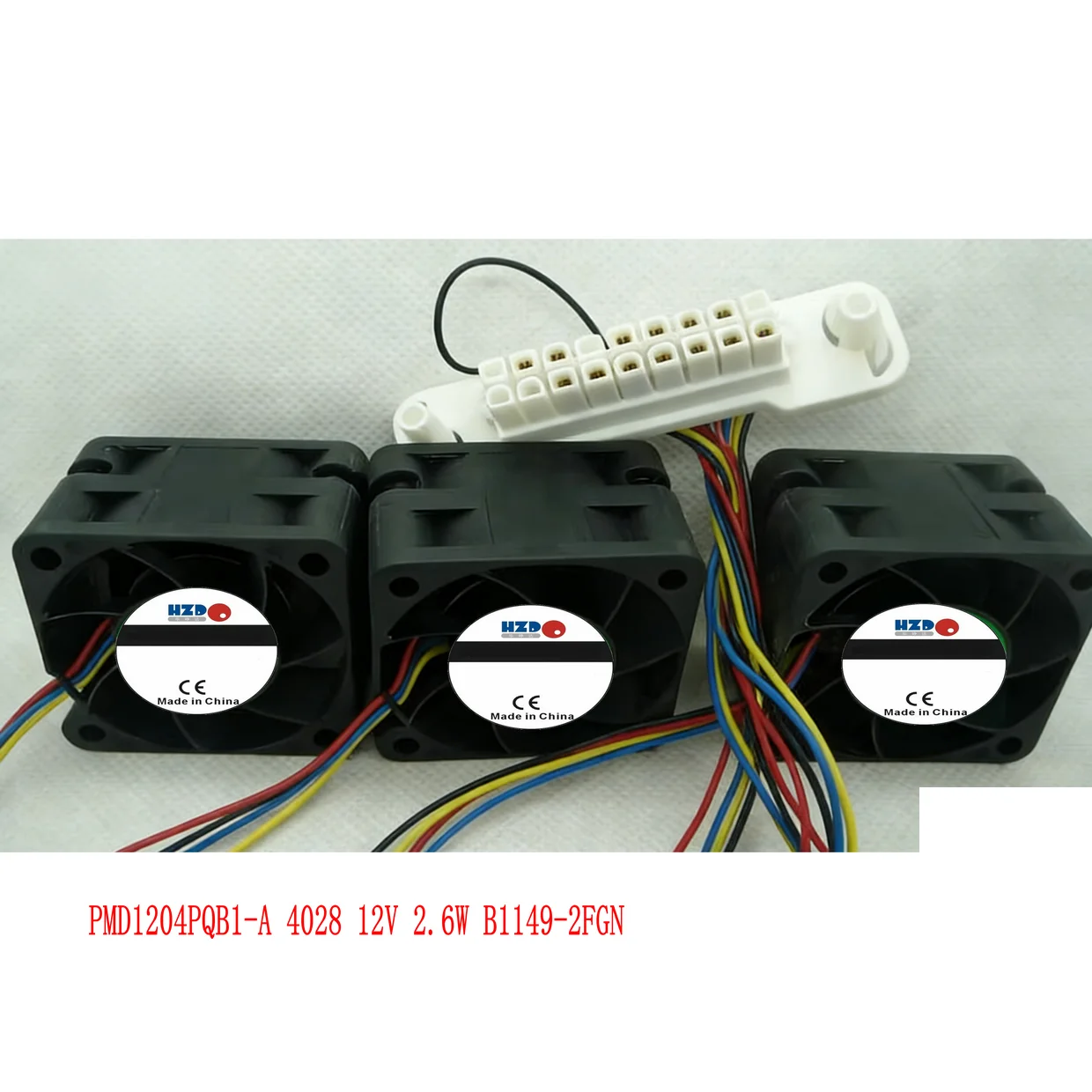 

hzdo 4CM PMD1204PQB1-A 4028 12V 2.6W B1149-2FGN 800-34175-01 4Wire Cooling Fan a set of 3pcs
