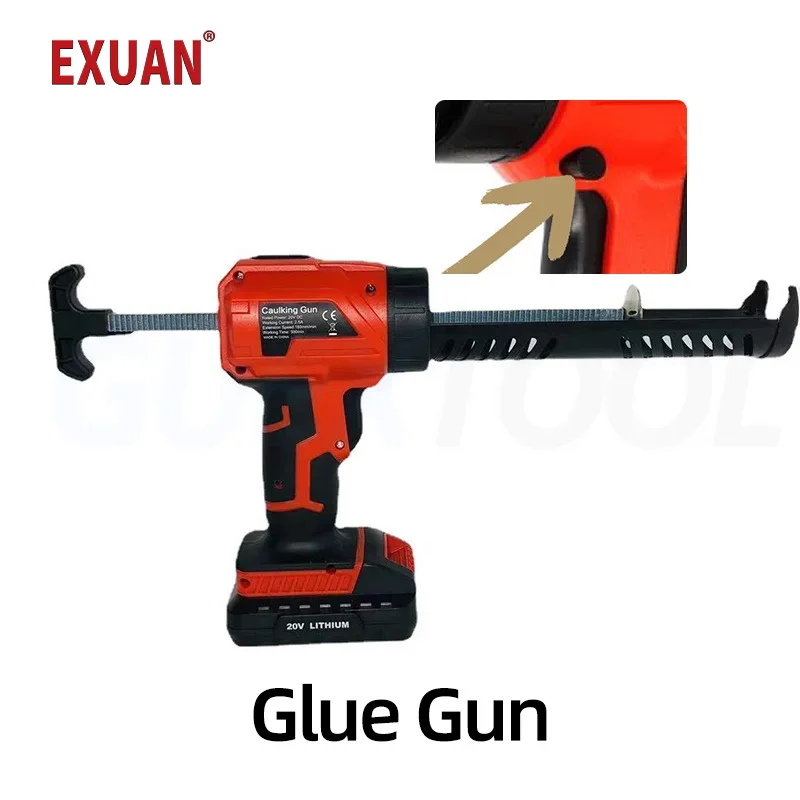 

Glass Glue Gun Lithium Battery Electric Hard Glue Filling Gun Household Sealing Door Window Beauty Seam Charging Glue Gun Tool