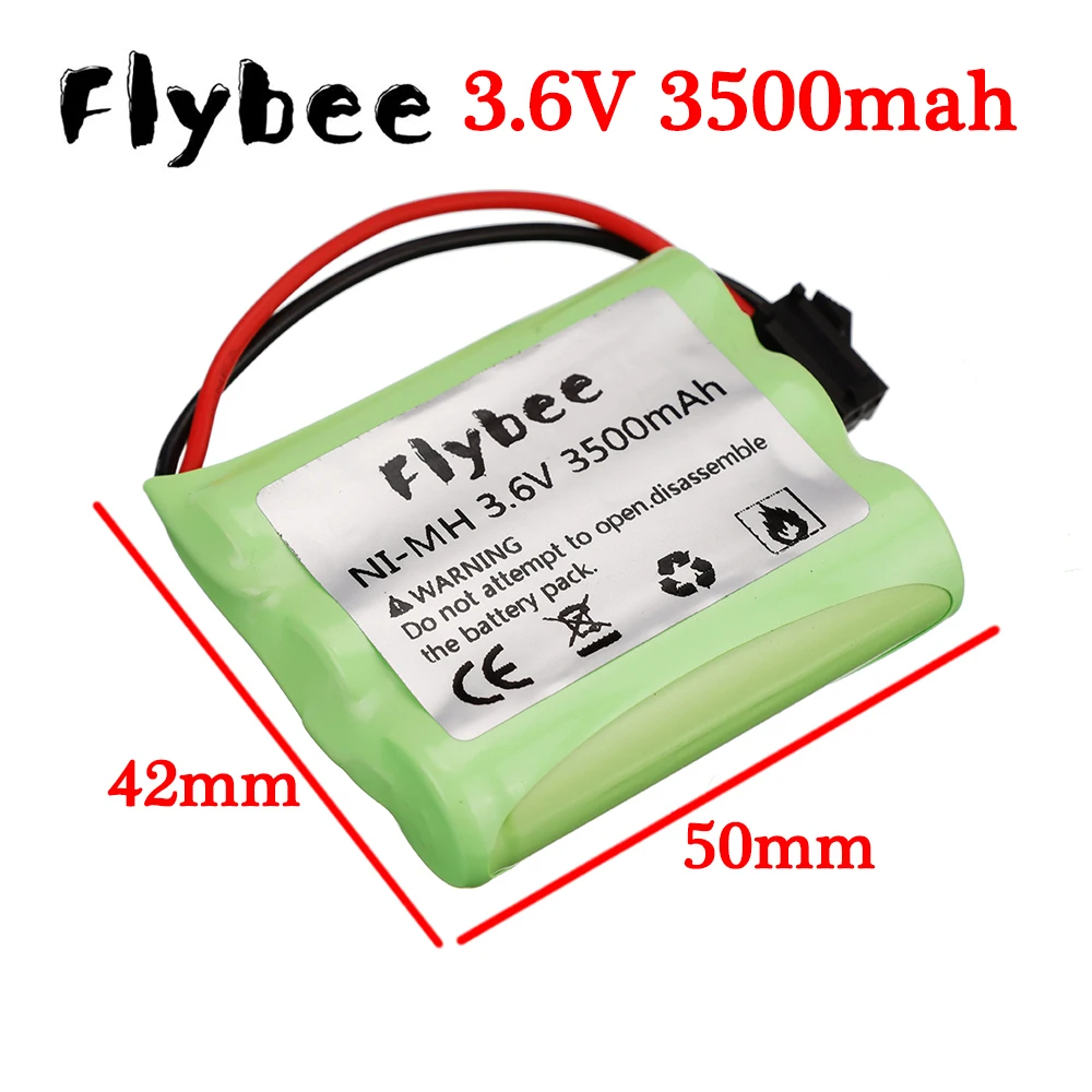 แบตเตอรี่ไน-MH 3.6V AA 3000mAh 3500mAh ของเล่นรีโมทคอนโทรลแบตเตอรี่รถยนต์รถบรรทุกเรือถังควบคุมของเล่นชุดแบตเตอรี่