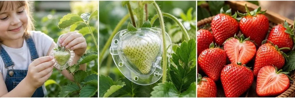 3Pcs Heart Shape Garden Fruit Mold Reusable Tomato Strawberry Shaping Tool Vegetable Forming Mould for Creative Homegrown