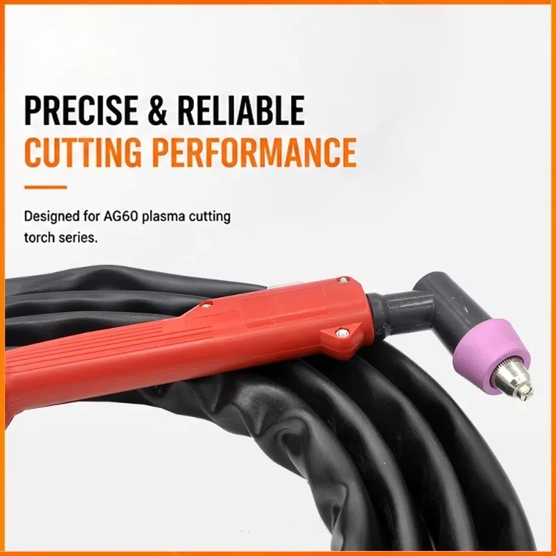 Air Cooled AG60 SG55 Complete Plasma Cutting Torch Assembly With Protected Cable Custom Length Optional Head 60A