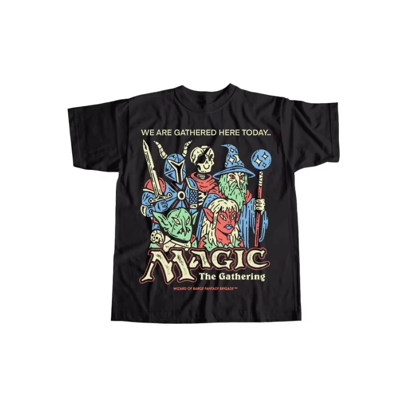 Magic The Gathering Oversized T-Shirt Y2k Vintage Streetwear Neues Retro Kurzarm-Shirt mit Grafikdruck, Paar-T-Shirts, Unisex – Detail 4