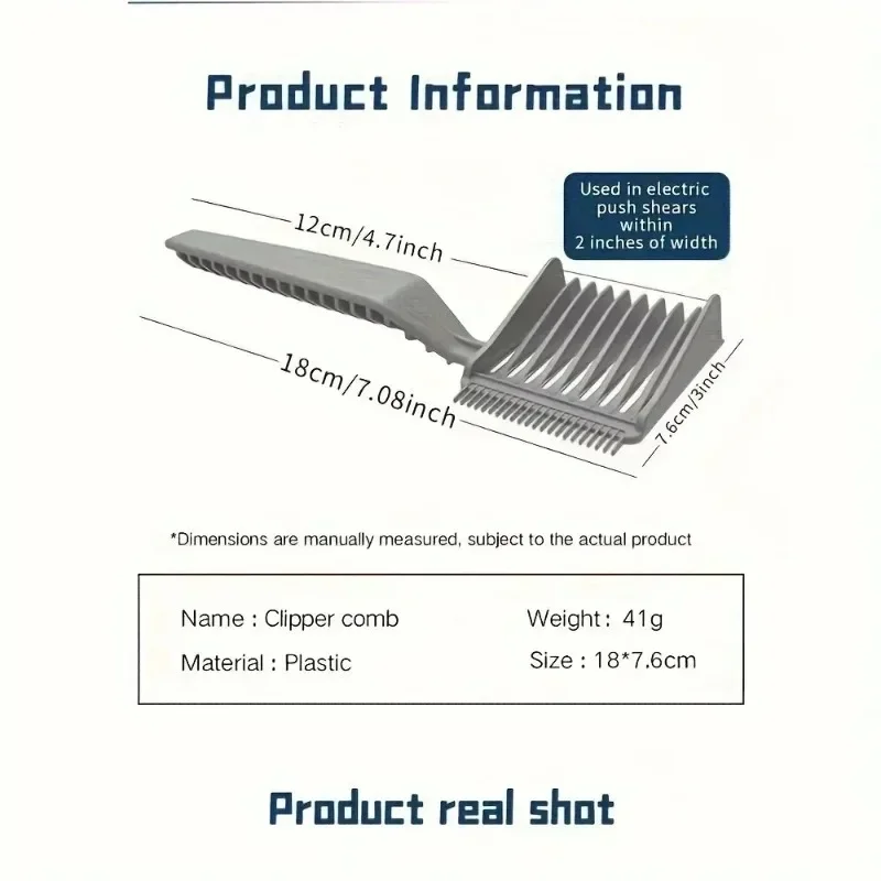 Peine profesional para cortar el cabello, peine plano degradado, peine resistente al calor para hombres, herramienta de estilismo para salón.