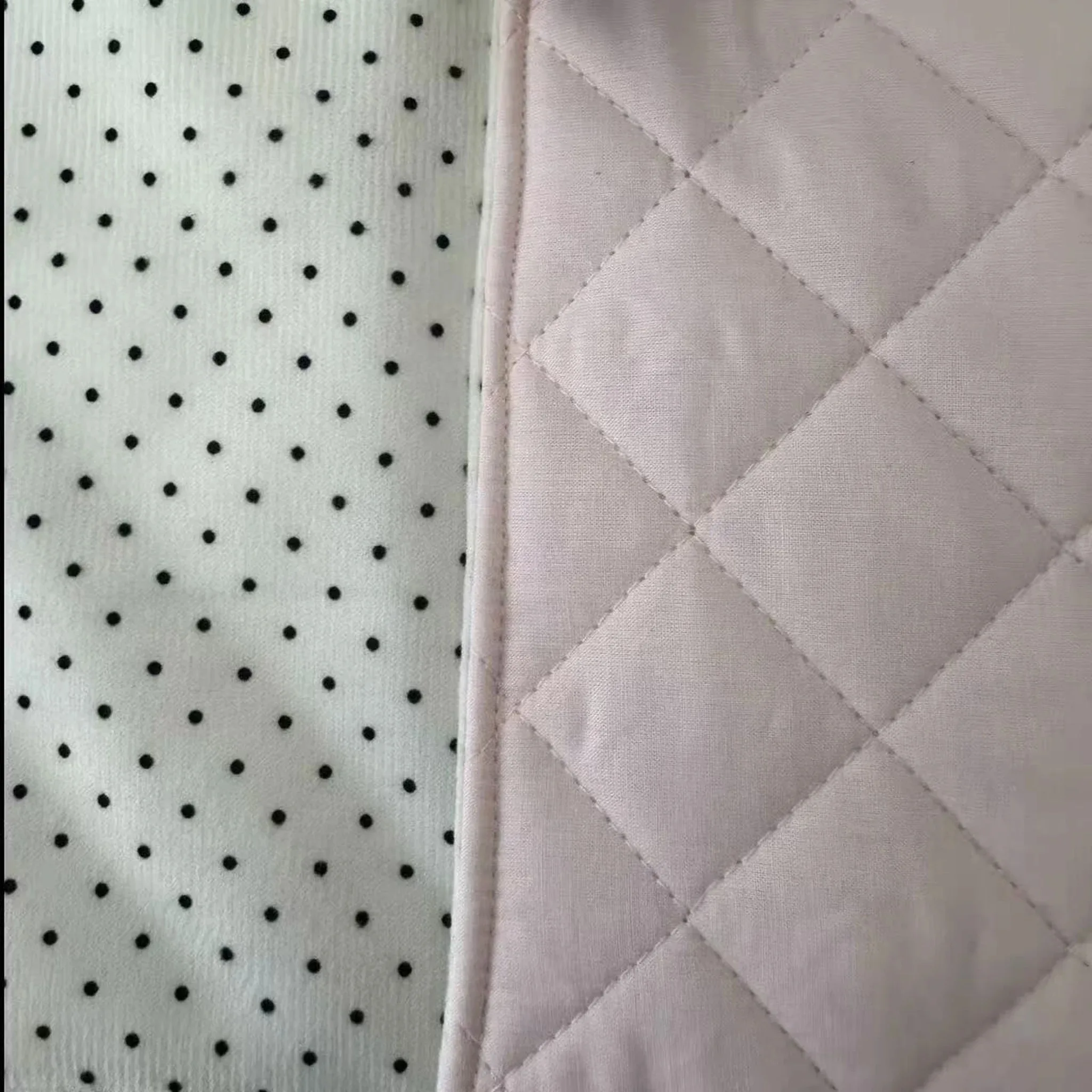 Pink Polka Dot Square Quilted Thickened Placemat and Coaster Table Decor Korean-style INS Vibe Journal Mat Home Decoration Gift