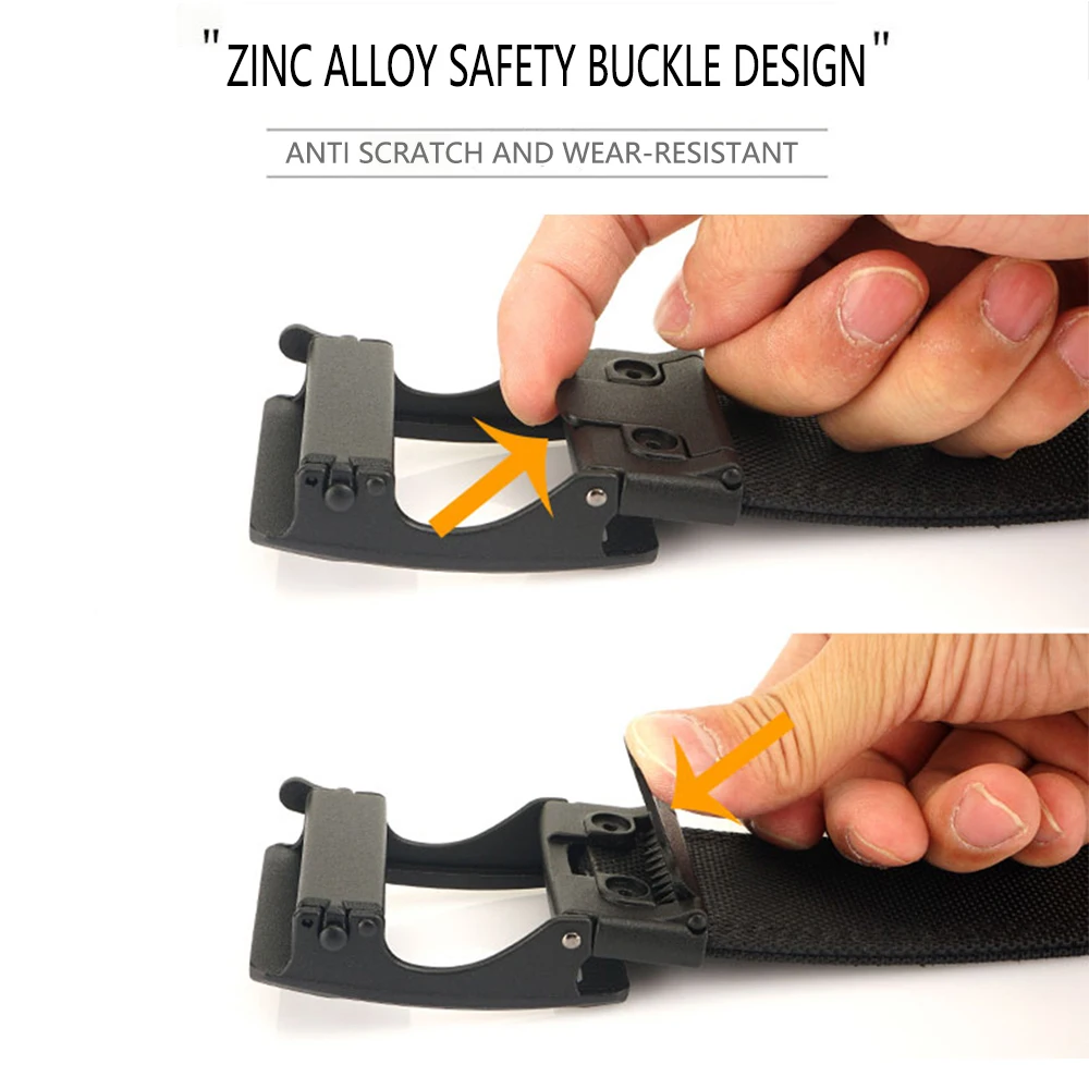 TUSHI Robuster 4,3 cm breiter, verdickter Gürtel aus doppellagigem Nylongewebe mit automatischer Schnalle für Herren – vielseitig einsetzbar für Freizeit und Outdoor – Detail 11