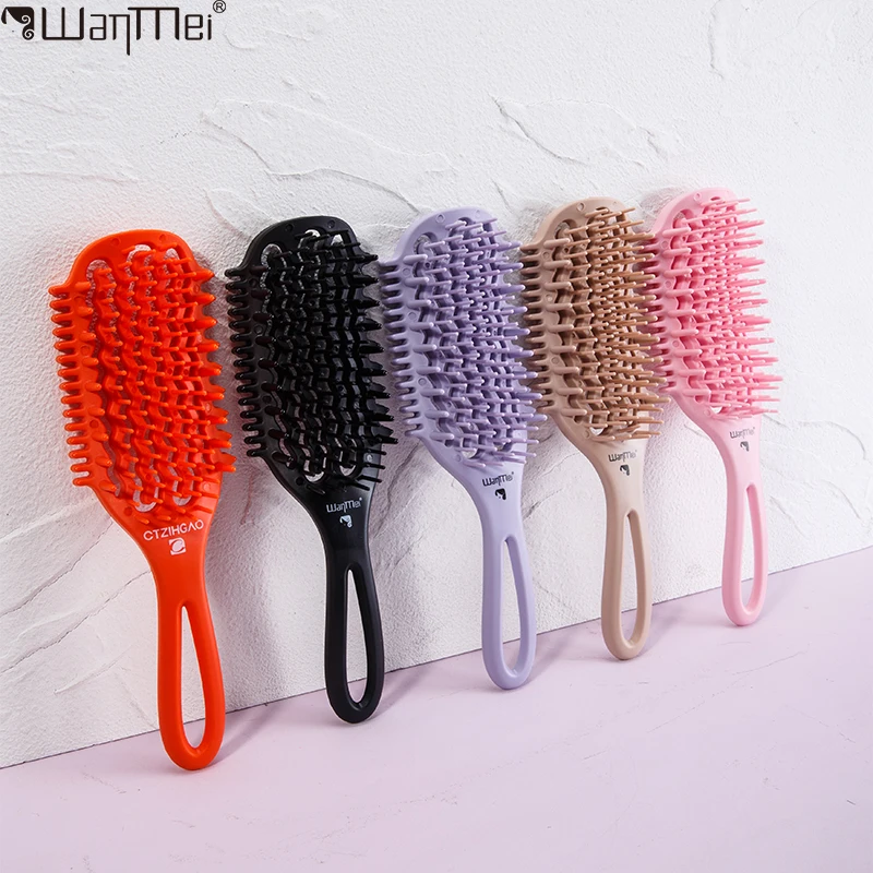 Escova Desembaraçadora Air Weave Wave Anti-estática com Ventilação, Escova de Cabelo para Massagem do Couro Cabeludo, Ferramenta de Estilo para Cabelos Cacheados e Lisos