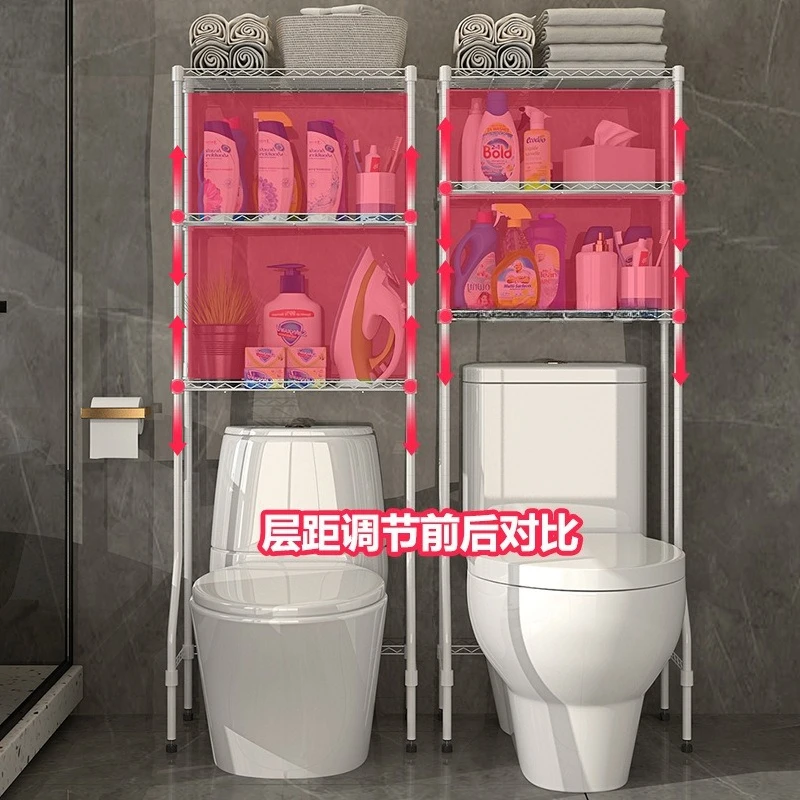 Półka toaletowa od podłogi do sufitu, bez wiercenia, regał do przechowywania pralki, półka toaletowa.