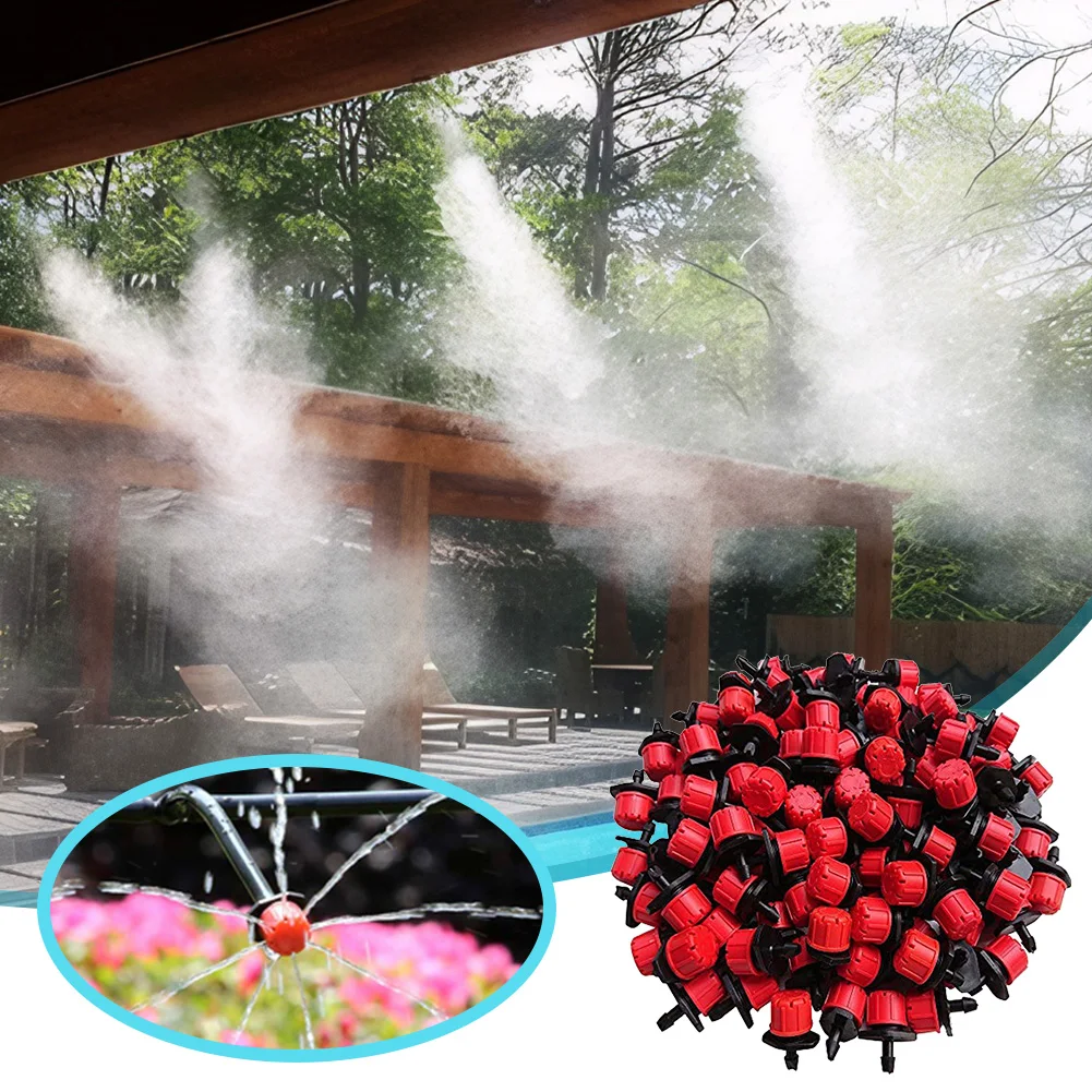 

500 шт. регулируемых капельниц для орошения 1/4 дюйма, вращающиеся микрораспылители для теплиц и садов