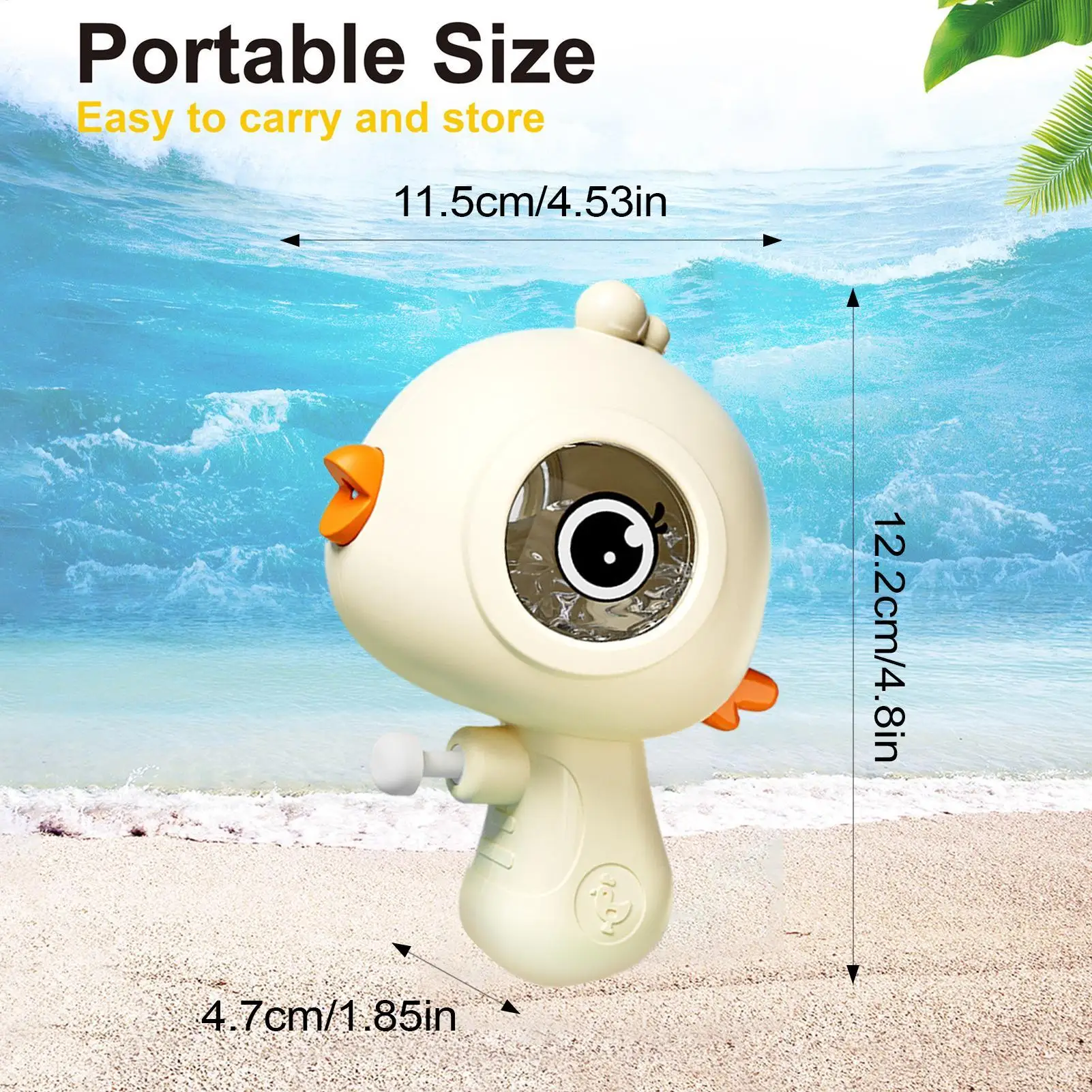 Soaker d'acqua per bambini Cartoon Water Squirter Toy Press Control Attrezzatura di spruzzatura a lungo raggio per piscine di giorni caldi